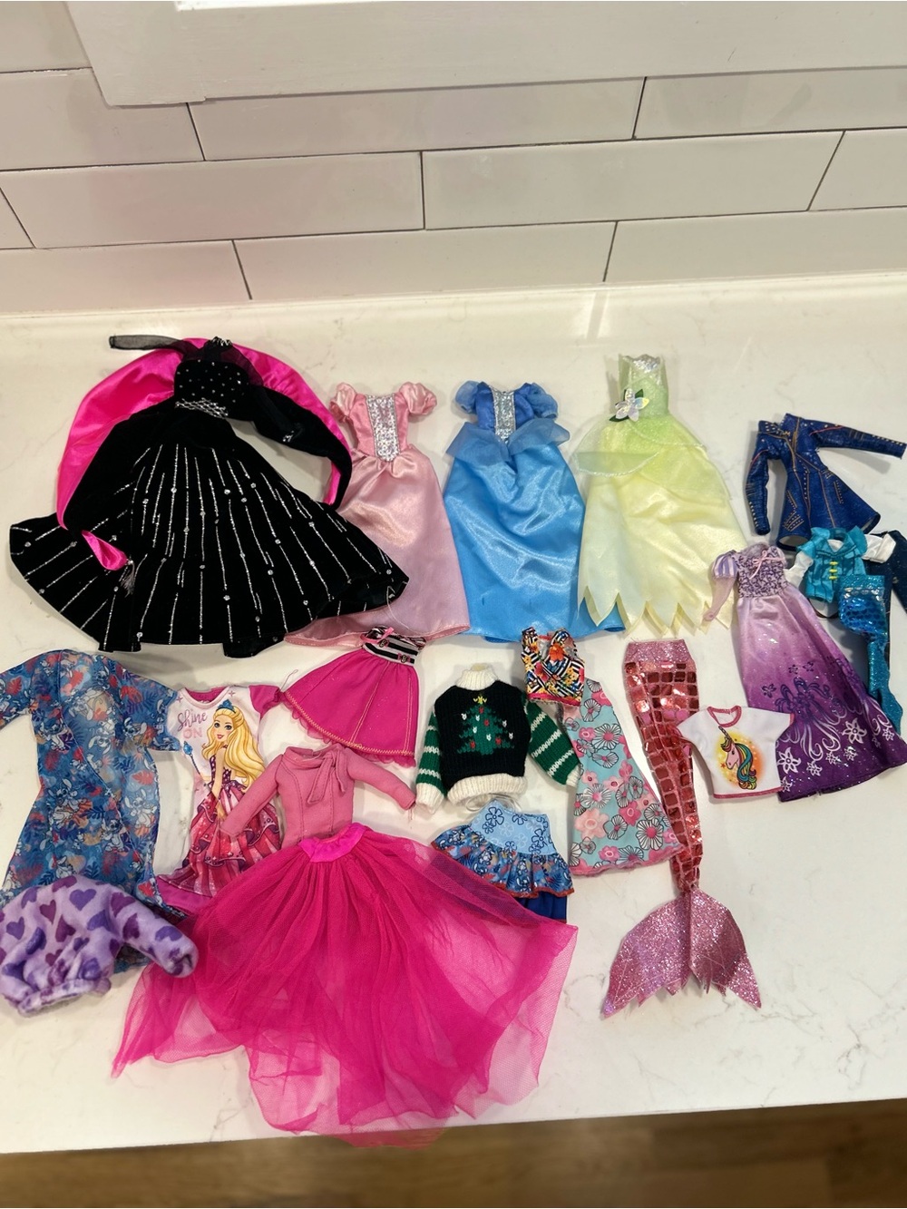 Lot Fashion Doll Outfits Holiday Dress Christmas Sweater Etc Most Fit 11.5” Doll